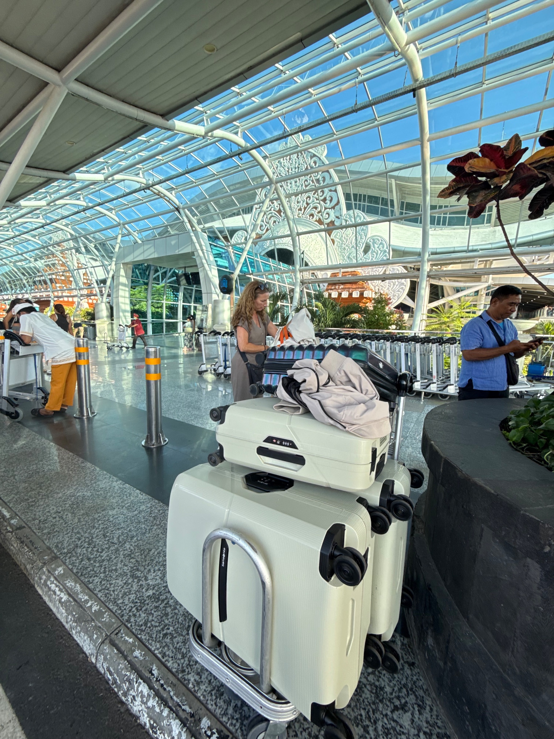 Aangekomen bij het vliegveld in Denpasar